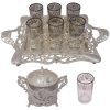 Persian Tea Set Model Salvin Silver Color