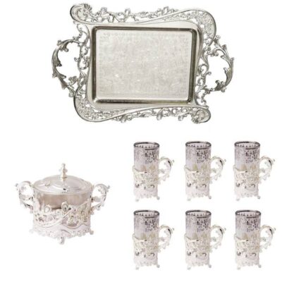 Persian Tea Set Model Azalia Silver