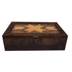 Arka Decorative Wooden Tea Chest with Storage Compartments
