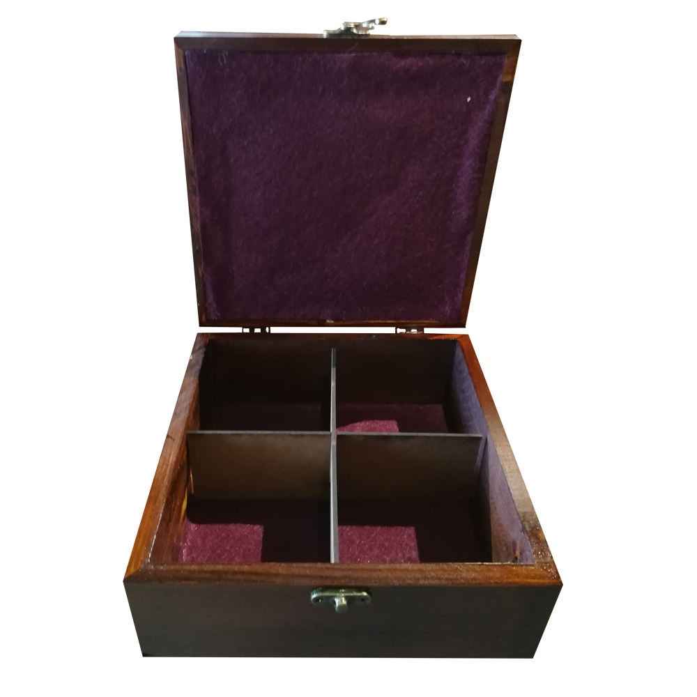 Patte Edition Wooden Tea Chest with Storage Compartments