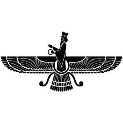 MDF Faravahar Persian Wall Decal – Traditional Heritage Design