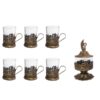 Set of 7 Persian Bronze Tea Service Set