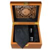 Men's Tie, Handkerchief & Cufflinks Neckwear Set - Luxurious Black II