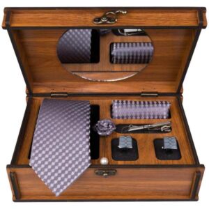 Men’s Tie, Handkerchief & Cufflinks Neckwear Set – Luxurious Choobi