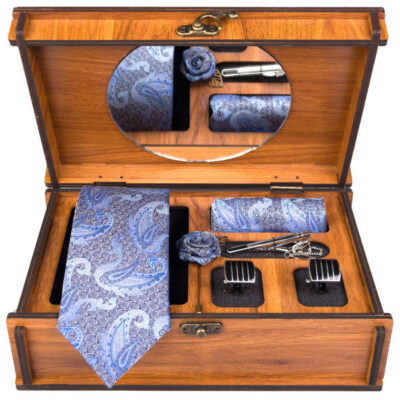 Men's Tie, Handkerchief & Cufflinks Neckwear Set - Luxurious Darya