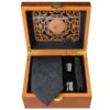 Men's Tie, Handkerchief & Cufflinks Neckwear Set - Luxurious Black