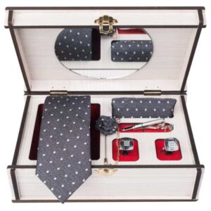 Men’s Tie, Handkerchief & Cufflinks Neckwear Set – Luxurious Sarvi