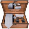 Men's Tie, Handkerchief & Cufflinks Neckwear Set - Luxurious White