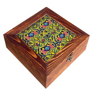 Bita I Wooden Tea Organizer Chest with Compact Sections