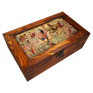 Brave King Edition Persian Tea Organizer – Premium Wooden Chest Box