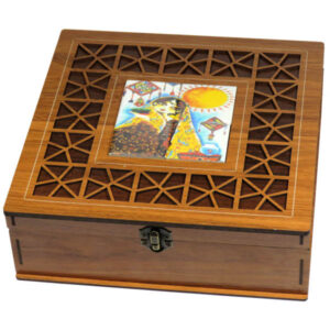 Khatoon II Wooden Tea Storage Box – Vintage Persian Chest Design
