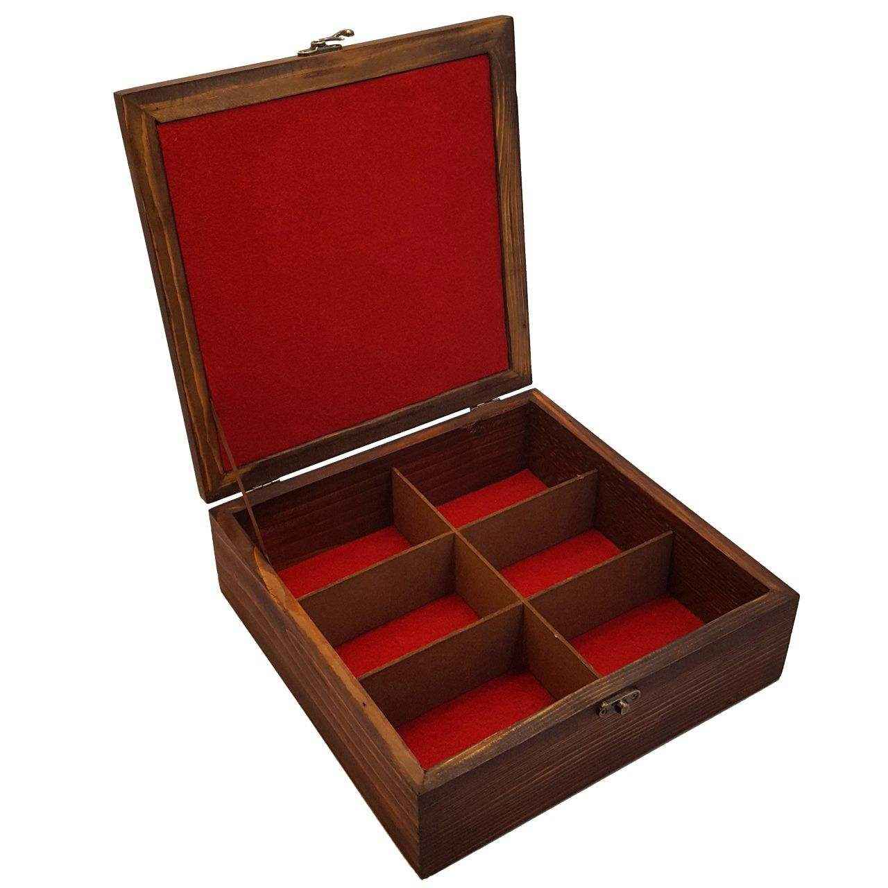 Khorshid Sun-Themed Persian Wooden Tea Chest with Storage Compartments>Product SKU <DKP-5770423