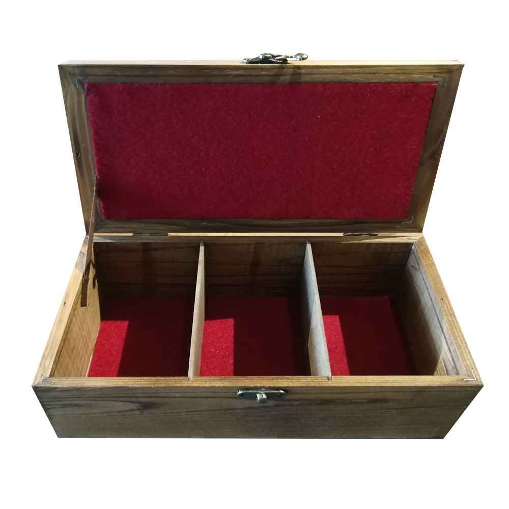 Mahsan Wooden Tea Organizer Chest – Vintage-Inspired Compartments