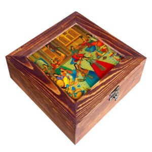 Royal-Inspired Wooden Tea Organizer – Elegant Queens Design Box
