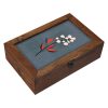 Sana II Wooden Tea Organizer Chest with Built-In Drawers