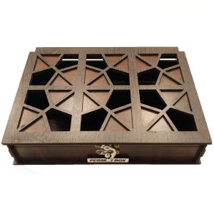 Tarane Wooden Tea Storage Chest with Decorative Compartments