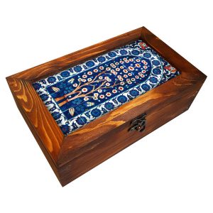 Tree Motif Wooden Tea Organizer Chest – Artistic Persian Chest Design