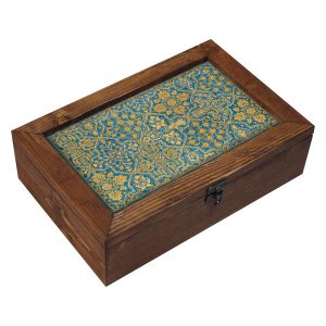 Vina Wooden Tea Organizer Chest with Storage Compartments