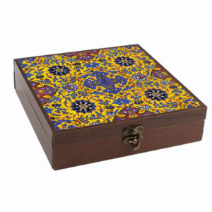 Handcrafted Wooden Tea Chest Box – Elegant Persian Layout