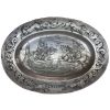 Decorative Copper Tray Hand-Engraved with Persian Artisanal Preserve