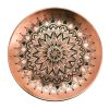 Decorative Copper Tray Hand-Engraved with Persian Artisanal Gohar
