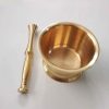 Brass Mortar & Pestle Set Traditional Persian Style Mehrara II