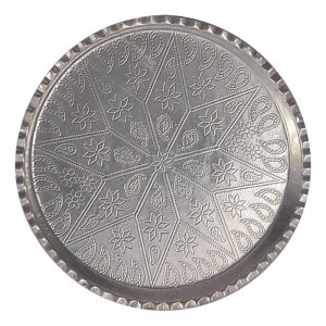 Maah Traditional Copper Serving Tray – Hand Engraved Geometric Tray
