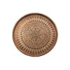 Savin Traditional Copper Serving Tray - Hand Engraved Geometric Tray