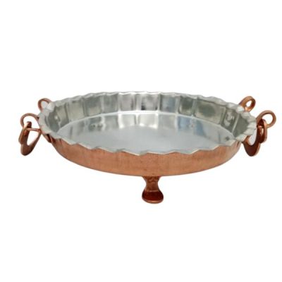 Persian Copper Serving Platter Hammered Zarin II
