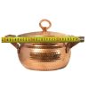 Persian Copper Cooking Pot - Traditional Hammered Artisan Style, Rosegold