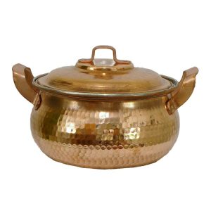 Persian Copper Cooking Pot – Traditional Hammered Artisan Style, Rosegold II