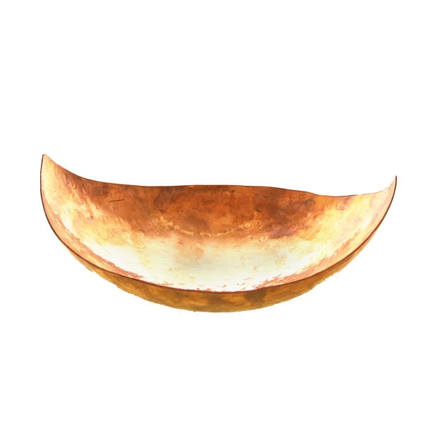 Copper Serving Bowl Suitable for Fruits and Sweets Hammered Diamond