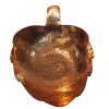 Copper Serving Bowl Suitable for Fruits and Sweets Hammered Leaf