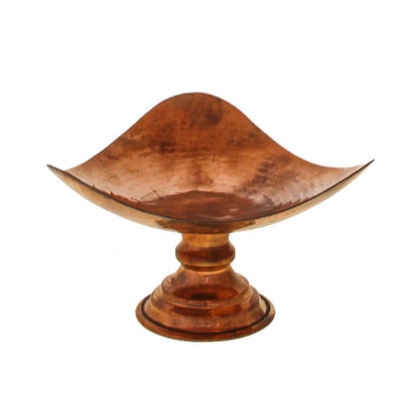 Copper Serving Bowl Suitable for Fruits and Sweets Hammered Triangle