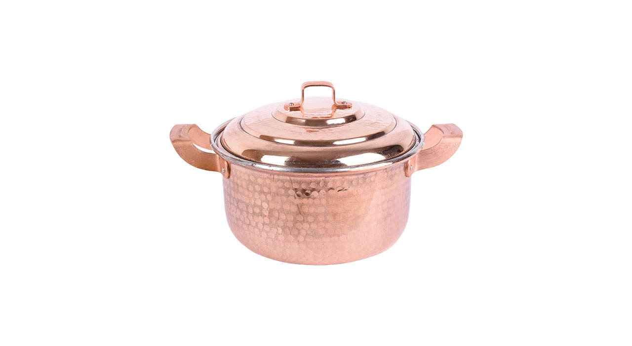 Persian Copper Cooking Pot – Traditional Hammered Artisan Style, Zanjani