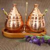 Handcrafted Copper Storage Jar - Ideal for Kitchen Organization (2x)