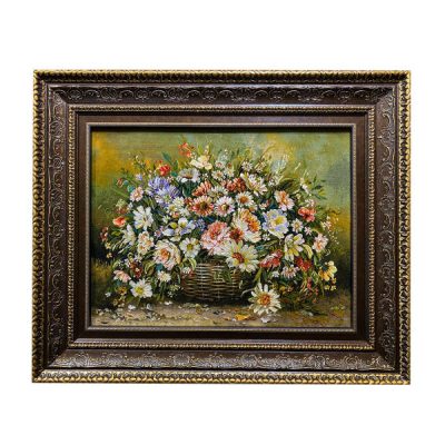 Hand-Knotted Persian Silk Floral Wall Hanging Rug – Bouquet of Roses, Tabriz