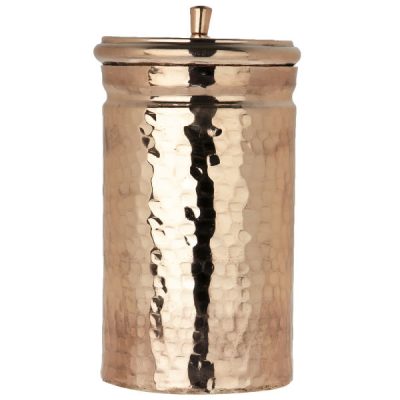 Handcrafted Hammered Copper Kitchen Canister for Spices & Dry Foods