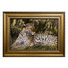 Hand-Knotted Persian Pictorial Rug from Tabriz Depicting Cheetah