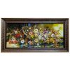 Hand-Knotted Persian Pictorial Rug from Tabriz Depicting Flowers