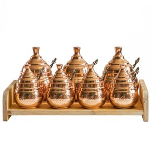 Handcrafted Copper Storage Jar – Ideal for Kitchen Organization – Set of 15