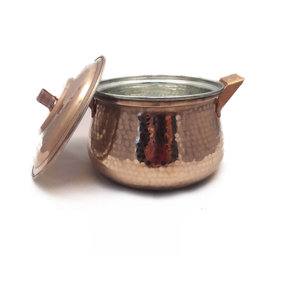 Persian Copper Cookware Set – Traditional Hammered Style, Hiva (Set of 3 Pots)