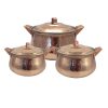 Persian Copper Cookware Set - Traditional Hammered Style, Hiva (Set of 3 Pots)