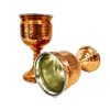 Handcrafted Persian Copper Wine Glass Stemware - Hammered Model Shafagh