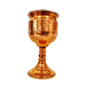 Handcrafted Persian Copper Wine Glass Stemware – Hammered Model Shafagh