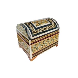 Handcrafted Wooden Jewelry Box with Persian Khatam Design – Khatoon