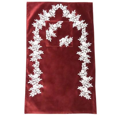 Islamic Prayer Mat Velvet Sajadah Lightweight Red