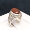 Persian Yemeni Aqeeq Silver Ring for Men Binesh
