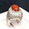 Persian Yemeni Aqeeq Silver Ring for Men Taban