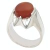 Persian Yemeni Aqeeq Silver Ring for Men Vandi